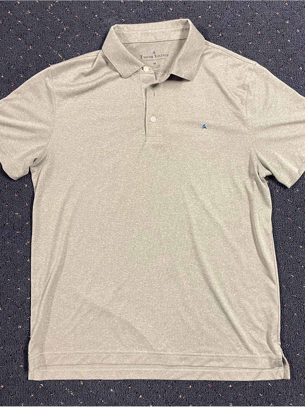 Tailor Vintage Men's Heather Light Gray Polo